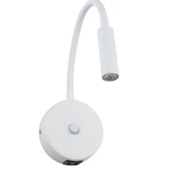 Kinkiet LAGOS biały 1xG9 z wyłącznikiem i USB * TK Lighting Best