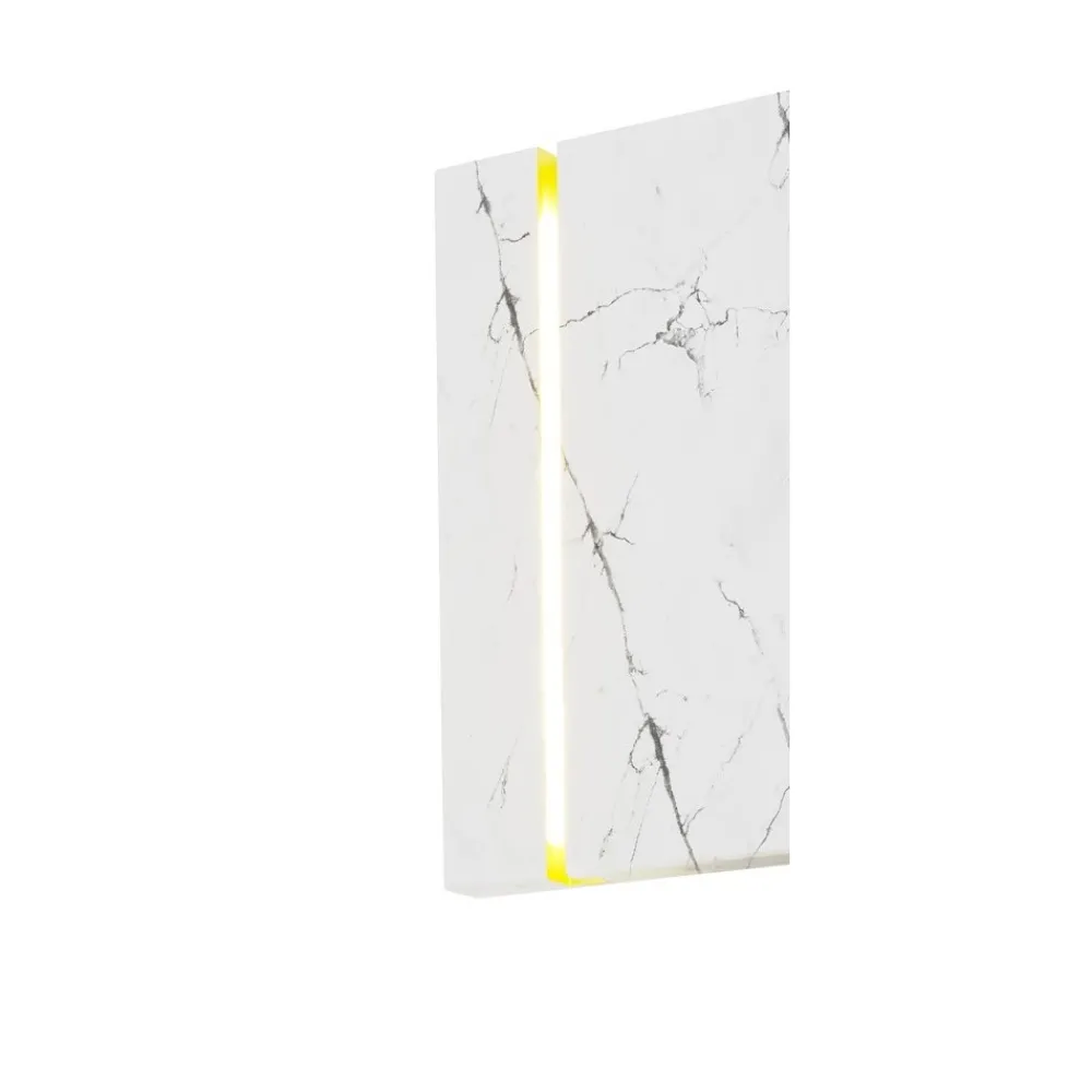 Kinkiet LECERTA Biały Marmurowy Klosz 1,2W LED 35cm * Eko-light