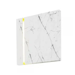 Kinkiet LECERTA Biały Marmurowy Klosz 1,2W LED 35cm * Eko-light