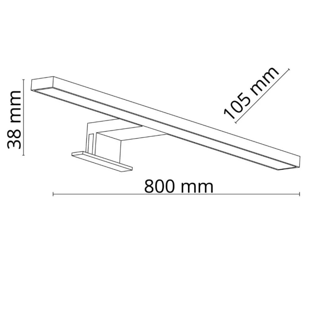 Kinkiet LEITO czarny 1xLED 80 cm * TK Lighting
