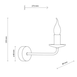 Kinkiet LIMAL beżowy 1xE14 * TK Lighting Discount