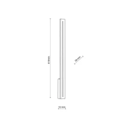 Kinkiet LINEA S szary 1xLED IP 65 * TK Lighting Outlet