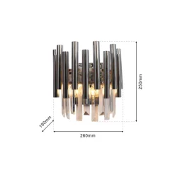 Kinkiet MADISON Srebrny Szklane Kryształy 2xE14 * Eko-light Sale