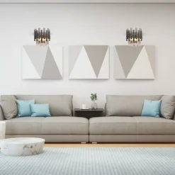 Kinkiet MADISON Srebrny Szklane Kryształy 2xE14 * Eko-light Sale