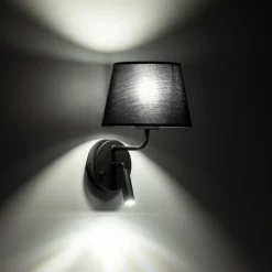 Kinkiet MAJA czarny 1xE27 1xG9 z wyłącznikiem * TK Lighting Outlet