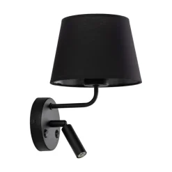 Kinkiet MAJA czarny 1xE27 1xG9 z wyłącznikiem * TK Lighting Outlet