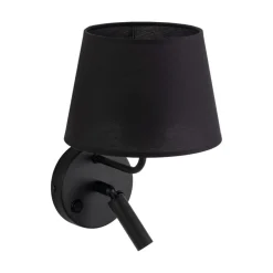 Kinkiet MAJA czarny 1xE27 1xG9 z wyłącznikiem * TK Lighting Outlet