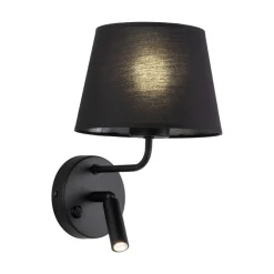 Kinkiet MAJA czarny 1xE27 1xG9 z wyłącznikiem * TK Lighting Outlet