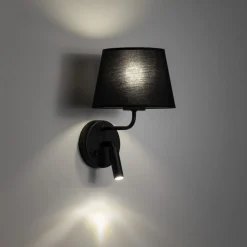 Kinkiet MAJA czarny 1xE27 1xG9 z wyłącznikiem * TK Lighting Outlet