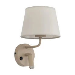 Kinkiet MAJA sabia beżowy 1xE27 1xG9 z lampką do czytania * TK Lighting Hot