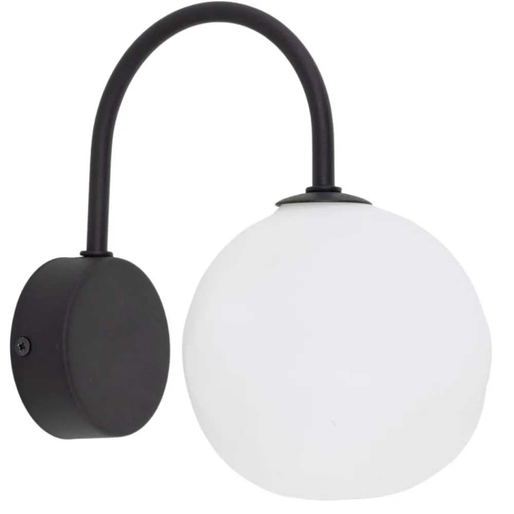 Kinkiet MISTY czarny biały klosz 1xG9 * TK Lighting Sale