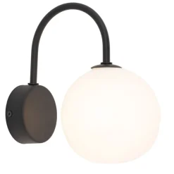 Kinkiet MISTY czarny biały klosz 1xG9 * TK Lighting Sale