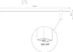 Kinkiet MOTIVE Czarny 16W LED 4000K 120cm * Nowodvorski