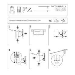 Kinkiet MOTIVE Czarny 16W LED 4000K 120cm * Nowodvorski