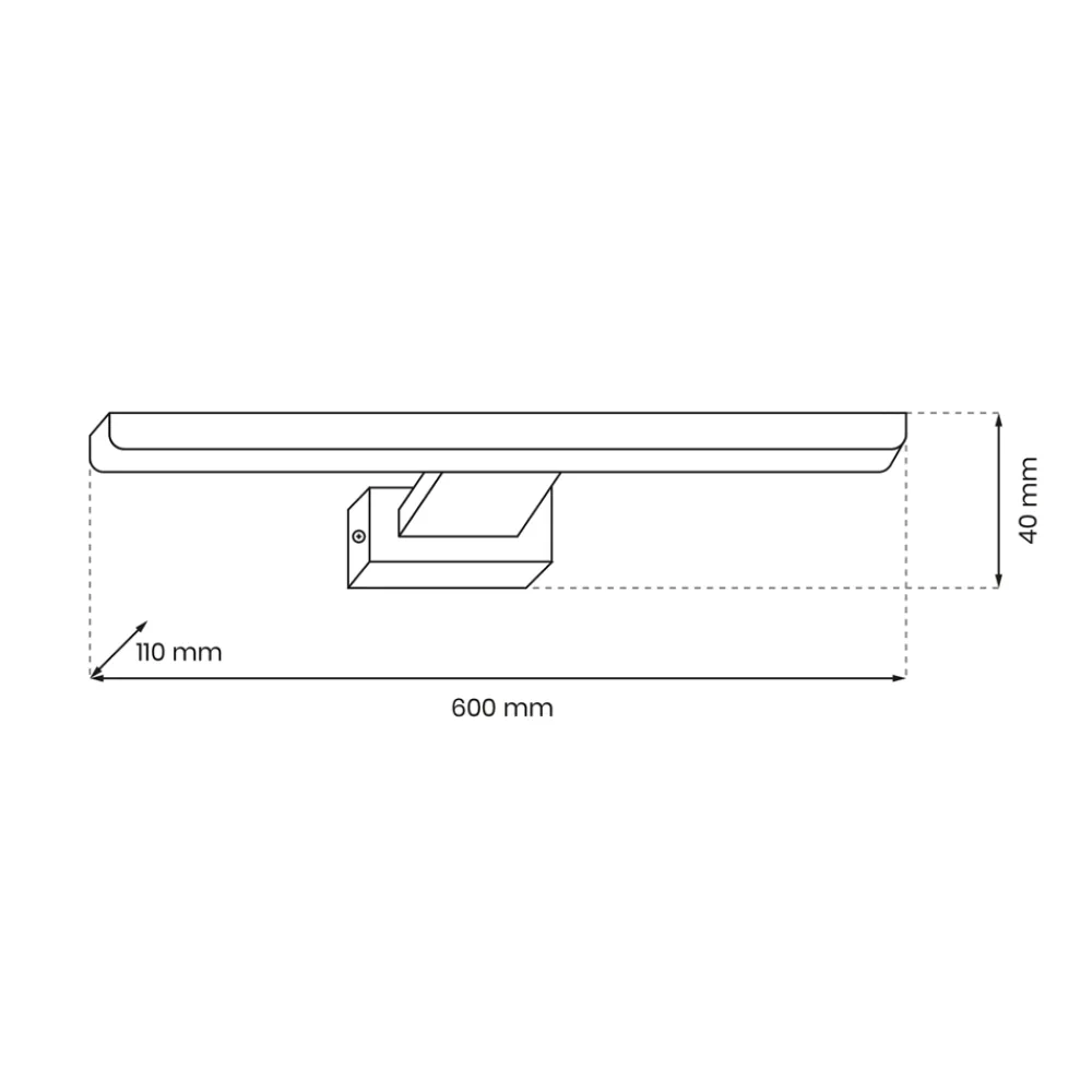 Kinkiet nad lustro SHINE biały 60 cm LED * Eko-light Discount