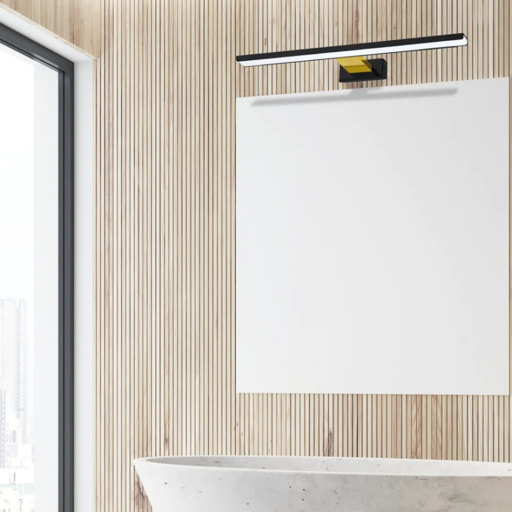 Kinkiet nad lustro Shine czarny złoty 60 * Eko-light Hot