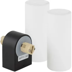 Kinkiet NATALIE Czarny Biały Szklane Klosze 2xG9 IP44 * Nowodvorski Best