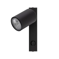 Kinkiet NEX czarny 1xGU10 z wyłącznikiem * TK Lighting New