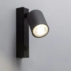 Kinkiet NEX czarny 1xGU10 z wyłącznikiem * TK Lighting New