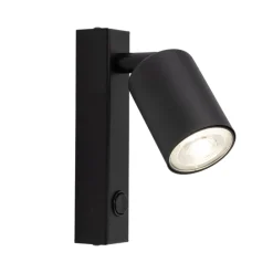 Kinkiet NEX czarny 1xGU10 z wyłącznikiem * TK Lighting New