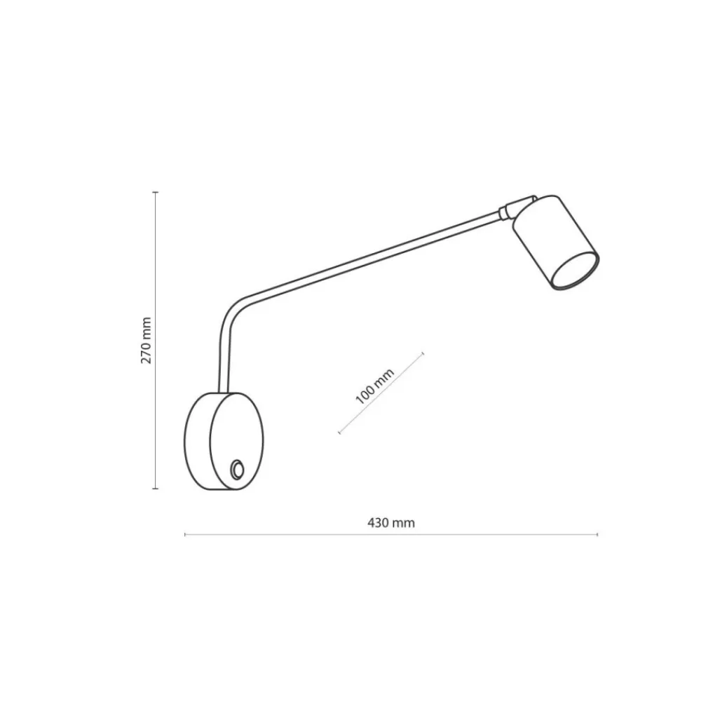 Kinkiet NEX long biały 1xGU10 z wyłącznikiem * TK Lighting Online
