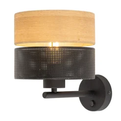Kinkiet NICOL Czarny Boho Abażur 1xE27 * TK Lighting New