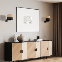 Kinkiet NICOL Czarny Boho Abażur 1xE27 * TK Lighting New
