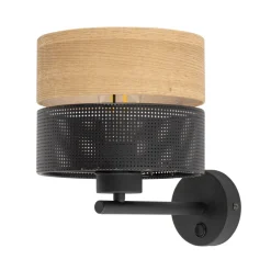Kinkiet NICOL Czarny Boho Abażur 1xE27 * TK Lighting New