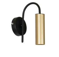 Kinkiet nowoczesny Loop czarno złoty 1xE24 * Luminex Hot