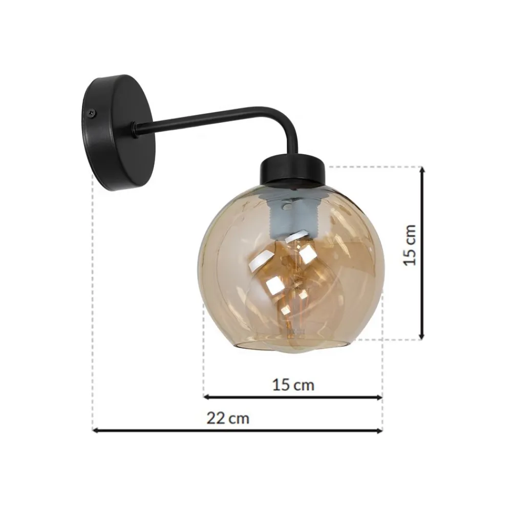 Kinkiet nowoczesny SOFIA AMBER 1xE27 * Eko-light Best
