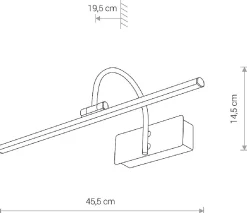 Kinkiet Obrazowy GIOTTO Złoty 9W LED 3000K IP20 45,5cm * Nowodvorski Hot