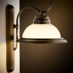 Kinkiet OPAL mosiądz patynowany 1xE27 * Jupiter Online