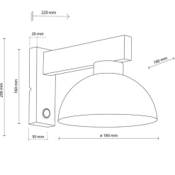 Kinkiet OSLO sabia drewno beżowy 1xE27 * TK Lighting Sale