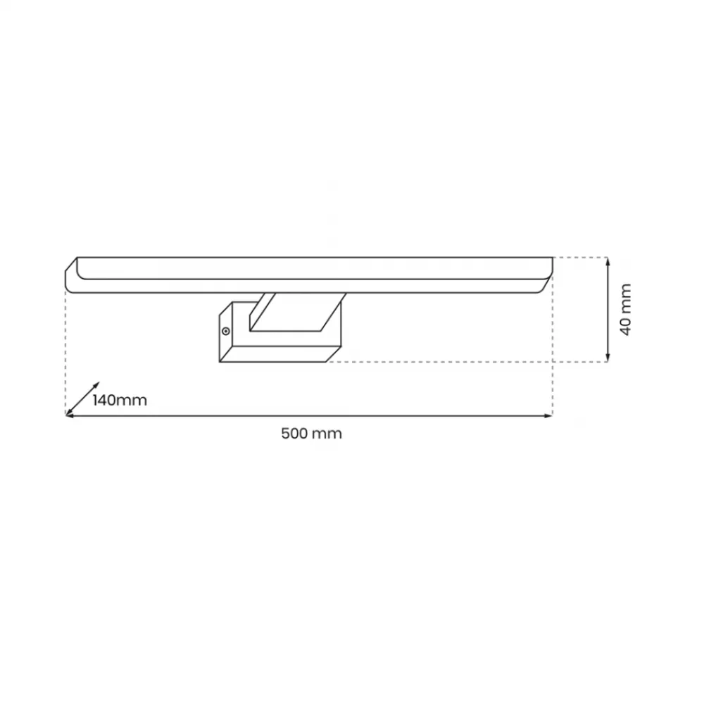 Kinkiet PINTO Srebrny 12W LED 50cm * Eko-light Clearance