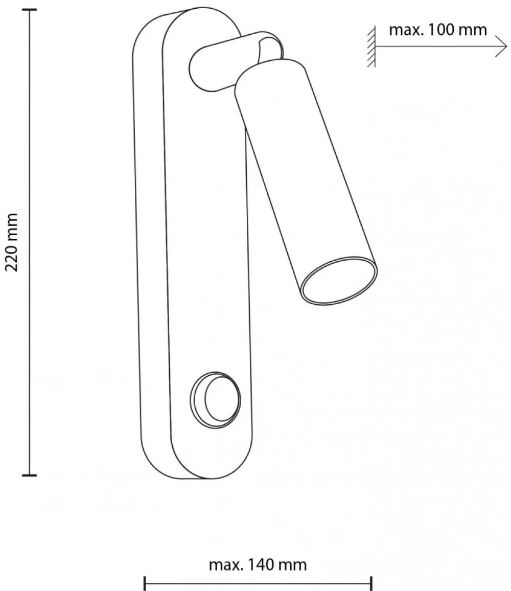 Kinkiet Regulowany ENZO Czarny 1xG9 * TK Lighting Outlet