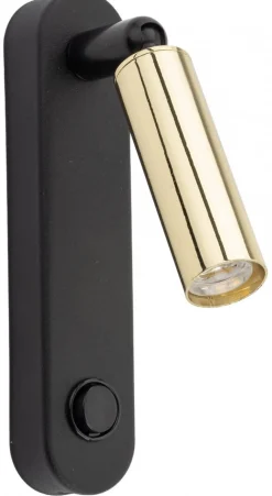 Kinkiet Regulowany ENZO Czarny Złoty 1xG9 * TK Lighting Online