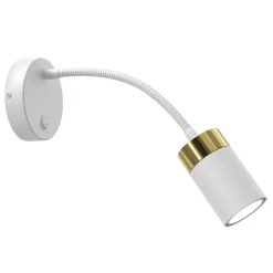 Kinkiet Regulowany JOKER Biały Złoty 1xGU10 * Eko-light Discount