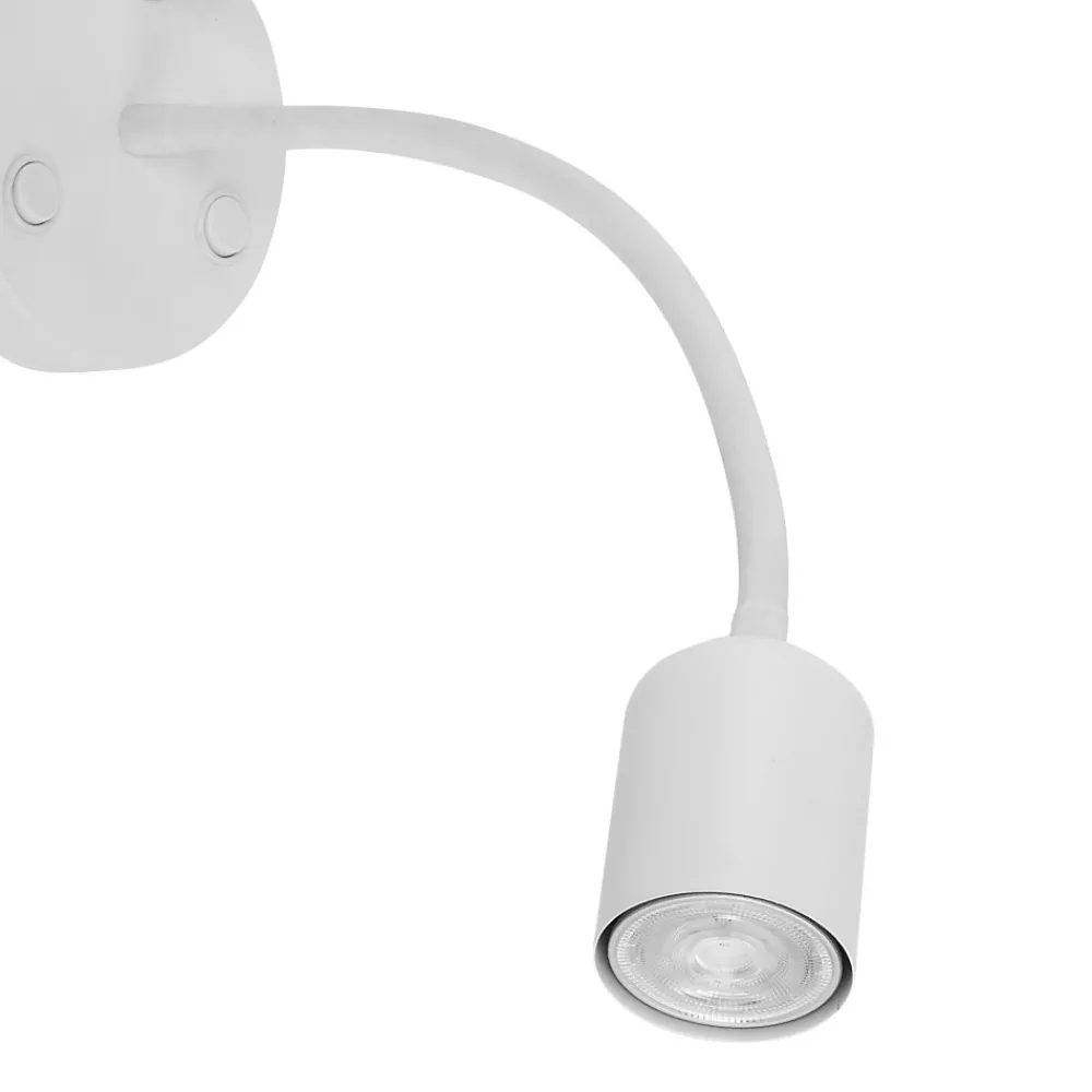 Kinkiet Regulowany MAJA Biały Abażur 1xE27 1xGU10 * TK Lighting