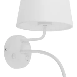 Kinkiet Regulowany MAJA Biały Abażur 1xE27 1xGU10 * TK Lighting