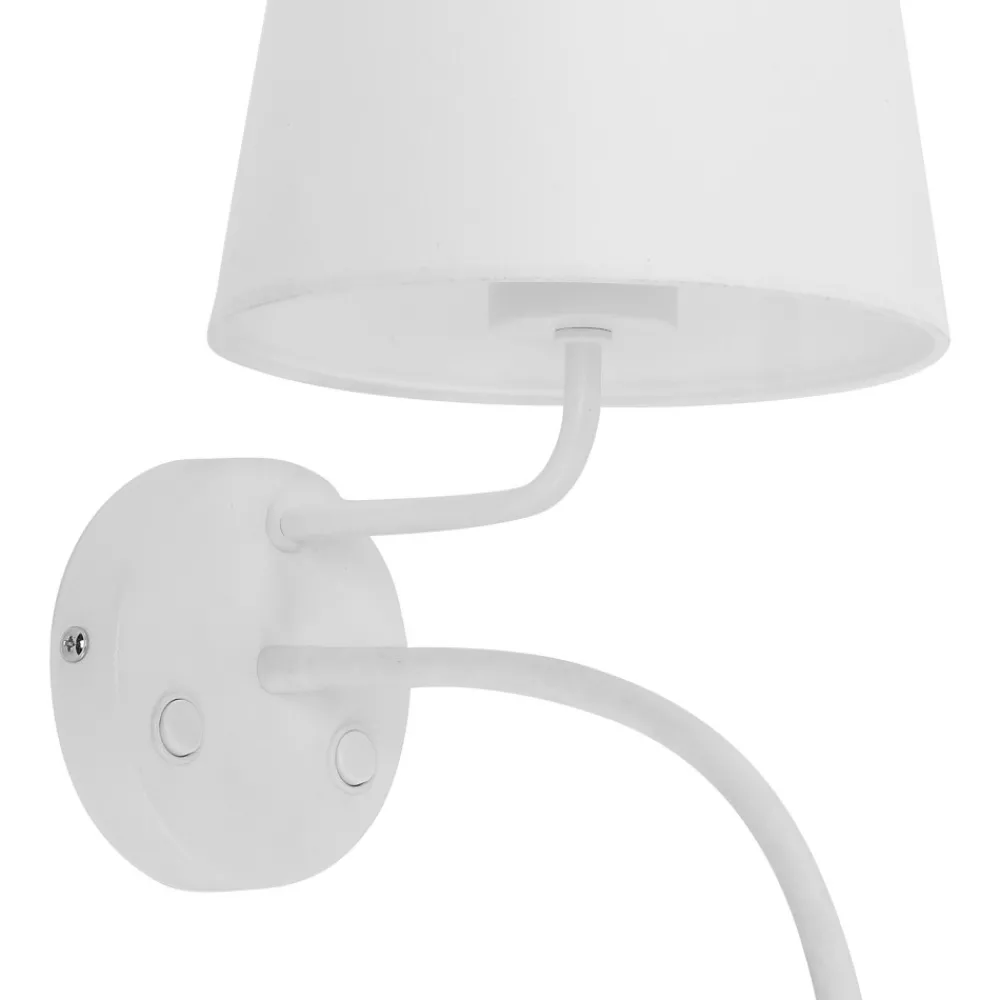 Kinkiet Regulowany MAJA Biały Abażur 1xE27 1xGU10 * TK Lighting