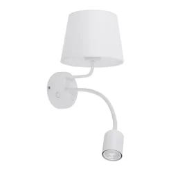 Kinkiet Regulowany MAJA Biały Abażur 1xE27 1xGU10 * TK Lighting