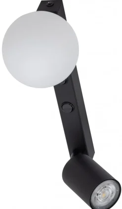 Kinkiet Regulowany VOX Czarny Biały Klosz 1xGU10 1xG9 * TK Lighting Clearance