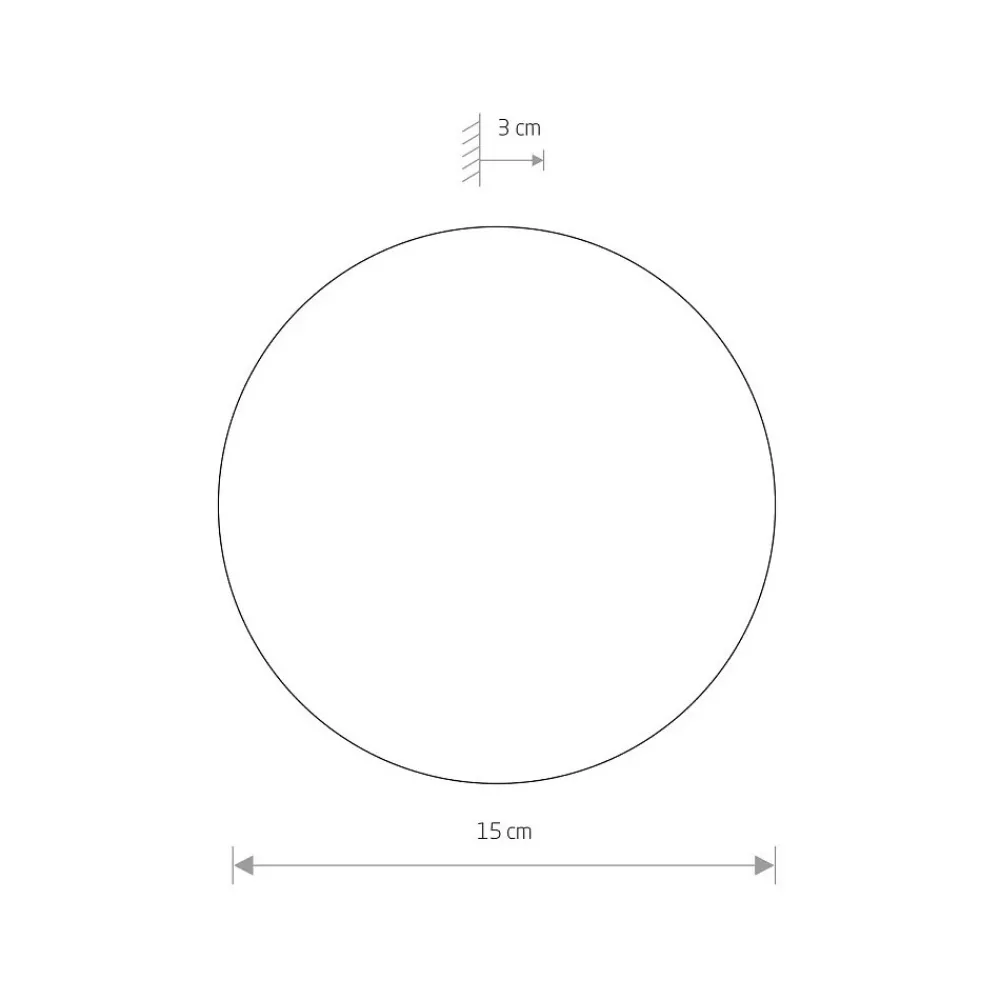 Kinkiet RING Złoty 7W LED 3000K IP20 15cm * Nowodvorski Outlet