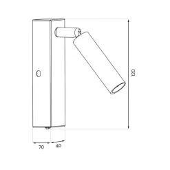 Kinkiet SANTI Czarny 1xG9 z włącznikiem * Eko-light Outlet