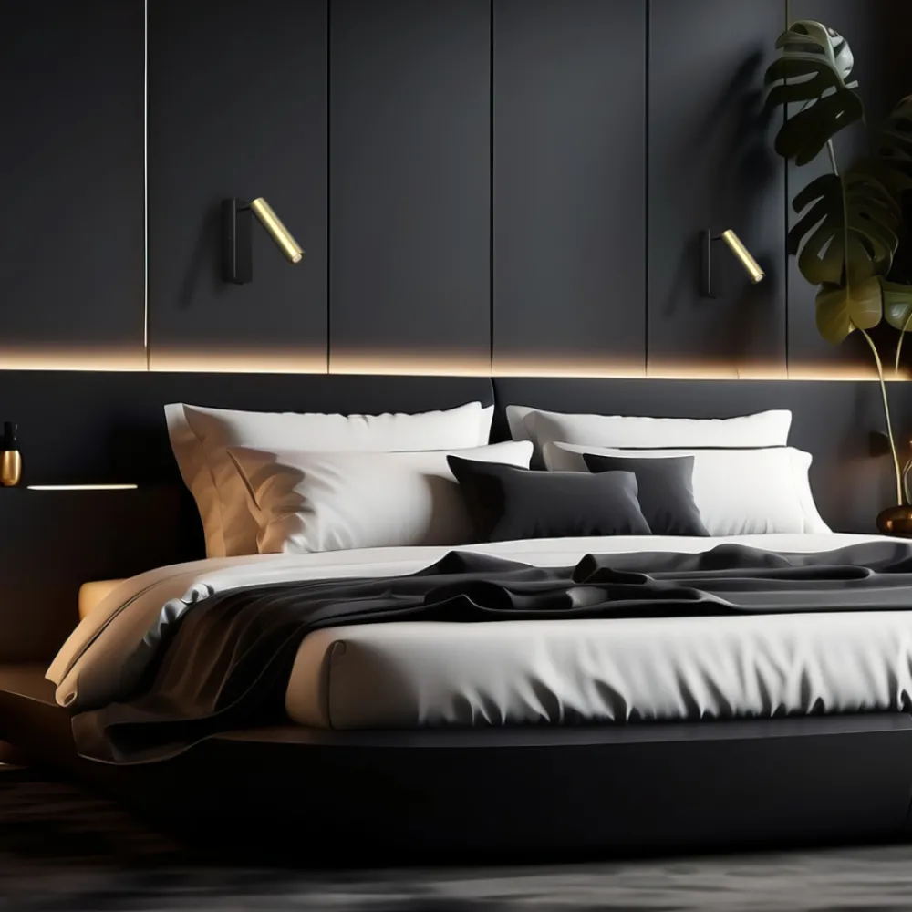 Kinkiet SANTI Czarny Złoty 1xG9 z włącznikiem * Eko-light Discount