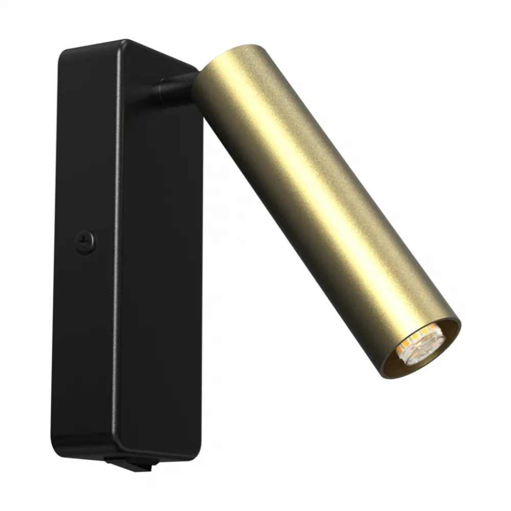 Kinkiet SANTI Czarny Złoty 1xG9 z włącznikiem * Eko-light Discount