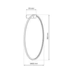 Kinkiet SATURNO Czarny 46W LED 80cm * Eko-light Sale