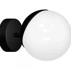 Kinkiet SFERA Czarny Biały Szklany Klosz 1xE14 * Eko-light Discount