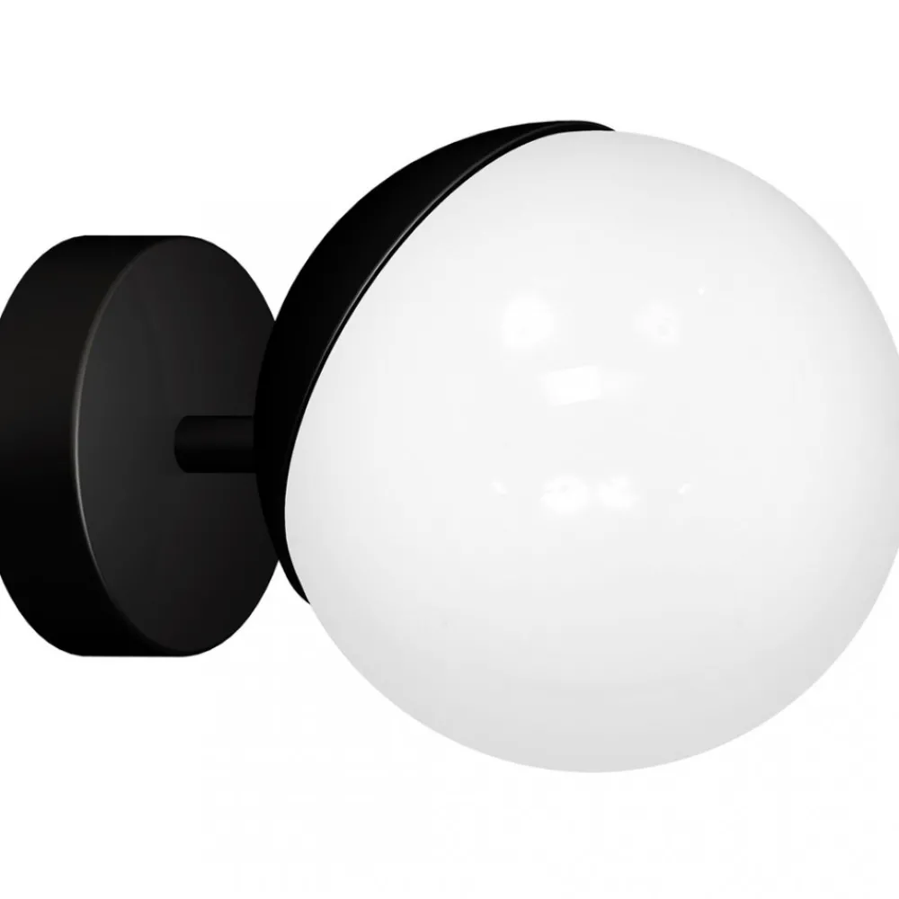 Kinkiet SFERA Czarny Biały Szklany Klosz 1xE14 * Eko-light Discount