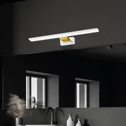 Kinkiet SHINE Biały Złoty 13,8W LED IP44 60cm * Eko-light Best